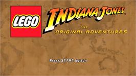 Title screen of Lego Indiana Jones - La Trilogie Originale on the Sony PSP.